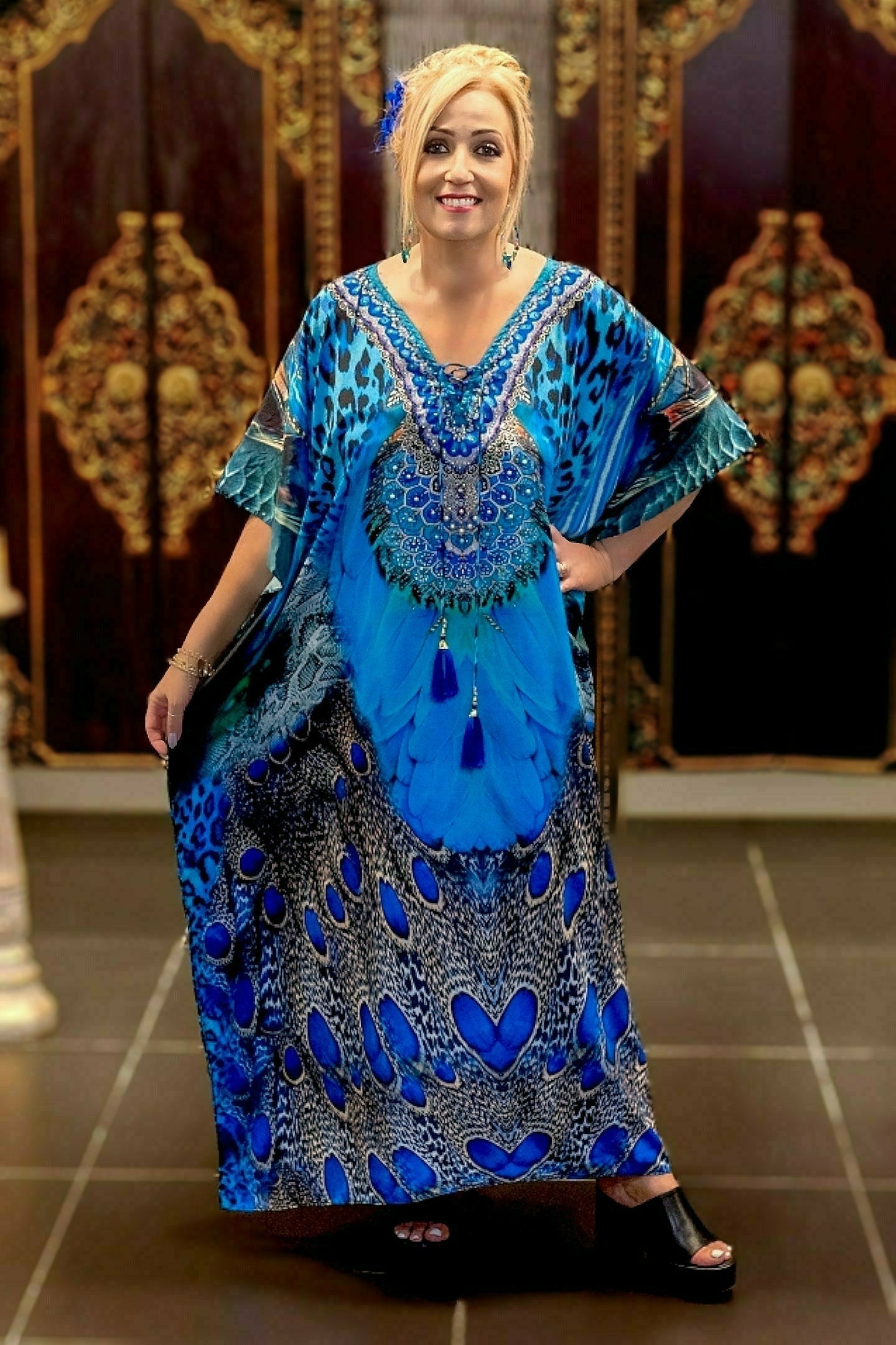 FIRST EDITION COLLECTION - Long Kaftan with Tie Front henleycollections